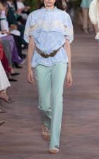 Moda Operandi Alberta Ferretti Garment Dyed Cotton-twill Flared Pants