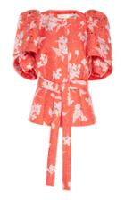 Delpozo Printed Silk-blend Top