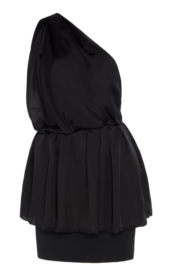 Moda Operandi Alexandre Vauthier Draped One-shoulder Silk Mini Dress Size: 36