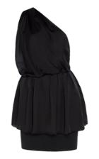 Moda Operandi Alexandre Vauthier Draped One-shoulder Silk Mini Dress Size: 36