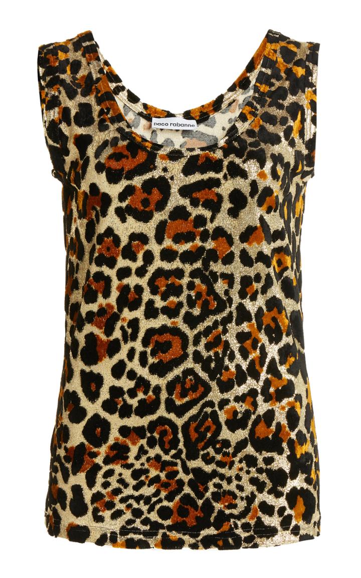 Moda Operandi Paco Rabanne Leopard Lurex-jersey Top