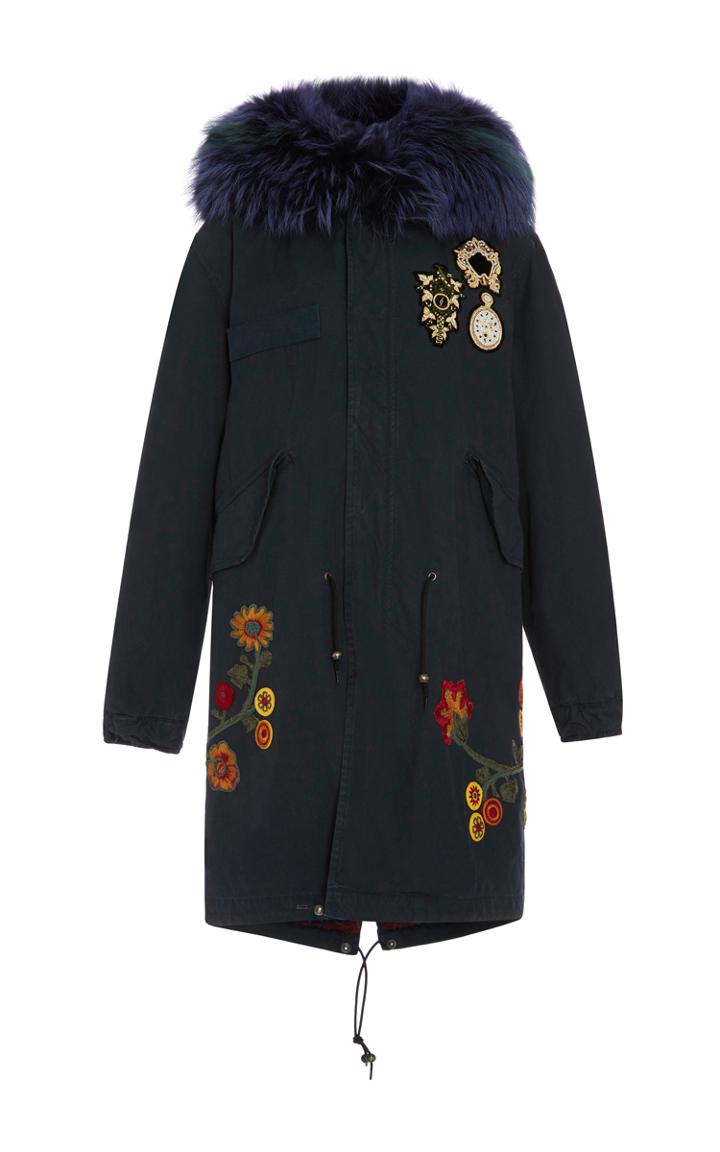 Mr & Mrs Italy Ampezzo Check And Intarsia Albino Murmasky Parka