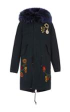 Mr & Mrs Italy Ampezzo Check And Intarsia Albino Murmasky Parka