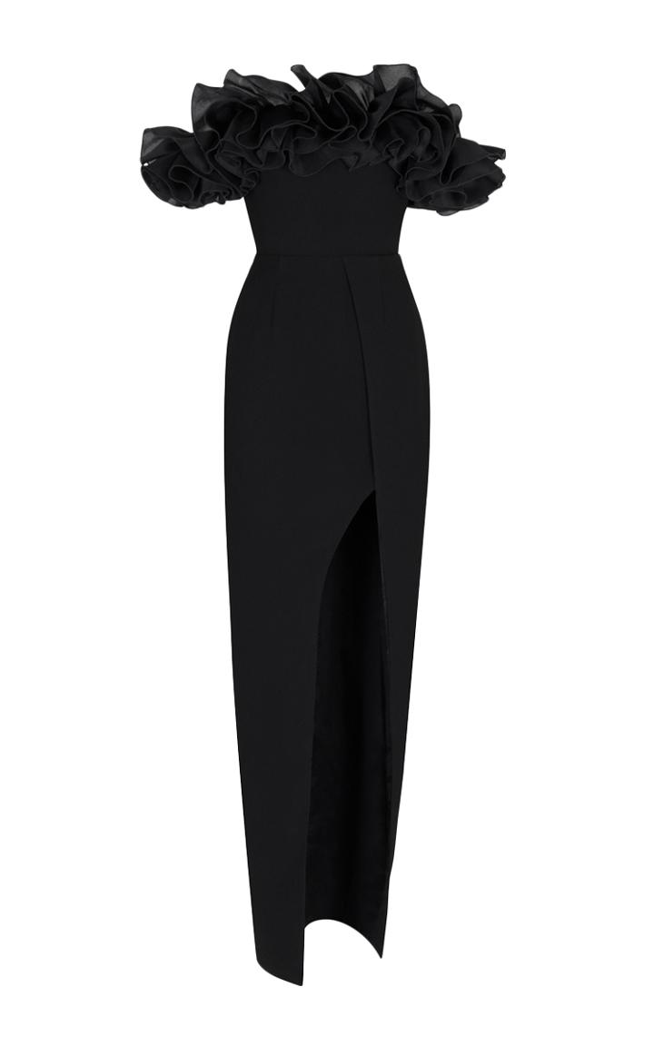 Rasario Off The Shoulder Ruffle Gown
