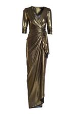 Maria Lucia Hohan Adelyn Wrap Lurex Maxi Dress