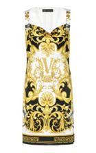 Versace Printed Satin Mini Dress Size: 38