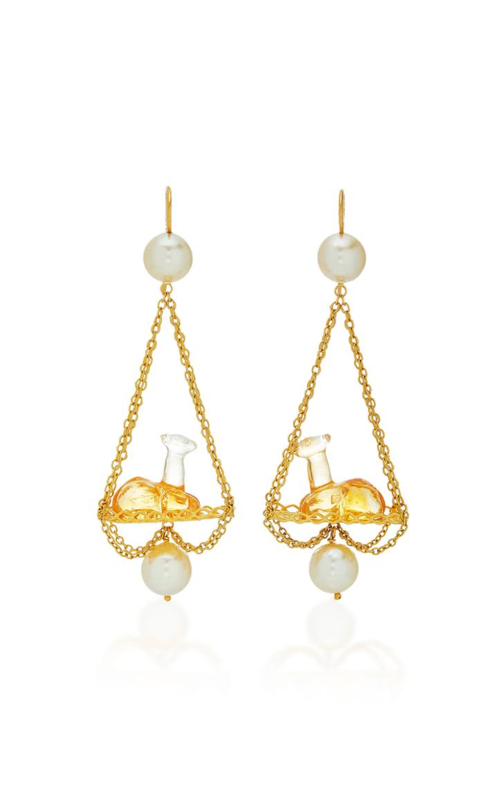 Marie-hlne De Taillac Renaissance Camel Earrings