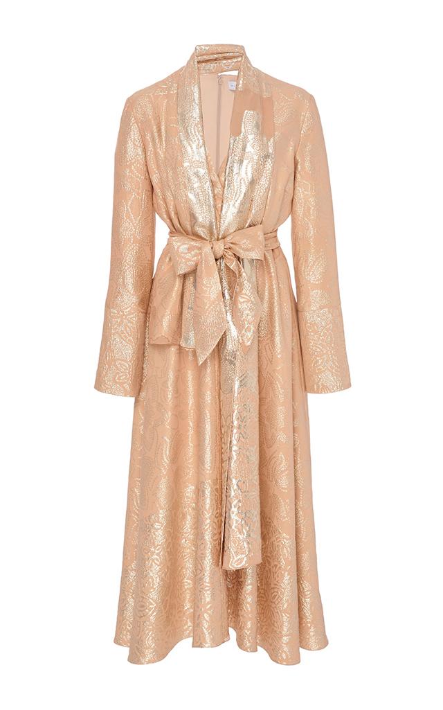 Partow Ava Metallic Silk-blend Dress