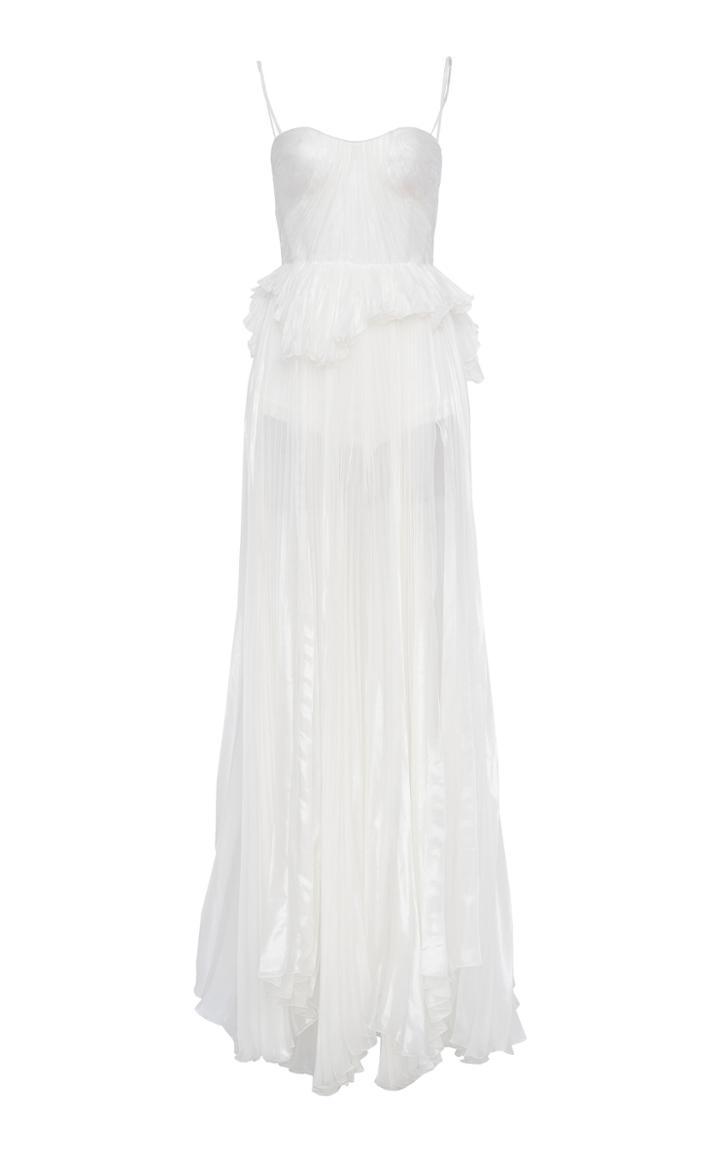 Maria Lucia Hohan Godiva Lurex Chiffon Dress