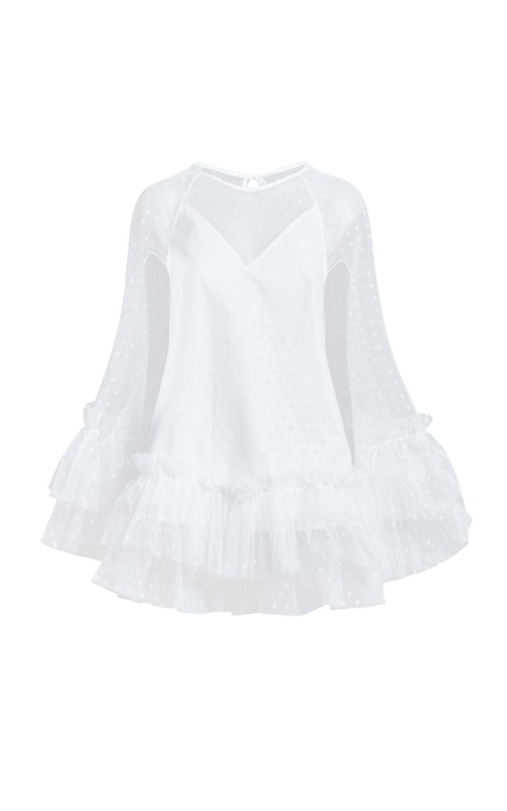 Romance Was Born Milky Way Tulle Blouse