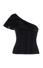 Noon By Noor Rye Ruffled One-shoulder Top