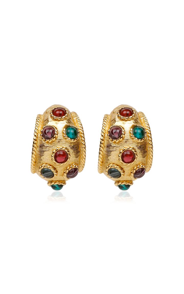 Moda Operandi Ben-amun Gold-plated Multistone Hoops