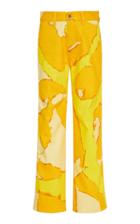 Moda Operandi Simon Miller Abstract Printed Cotton Straight-leg Pants Size: 23