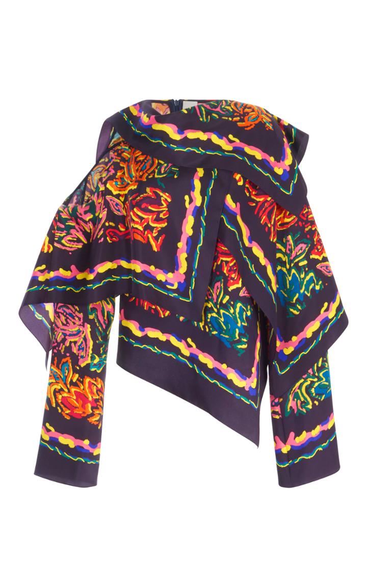 Peter Pilotto Silk Twill Scarf Blouse