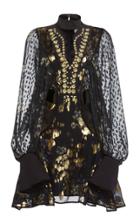 Mame Kurogouchi Balloon Sleeve Silk Blend Mini Dress