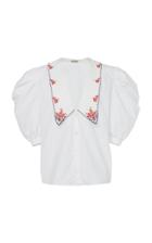 Miu Miu Embroidered Cotton Top