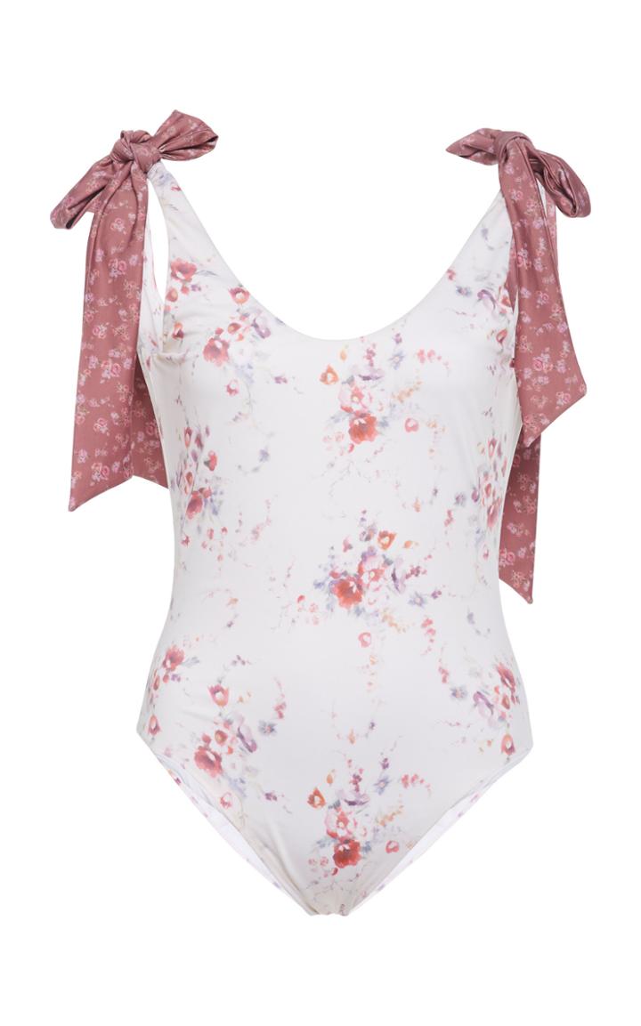 Loveshackfancy Posy Floral-print Stretch-crepe Swimsuit