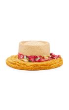 Benoit Missolin Huguette Fringed Straw Hat