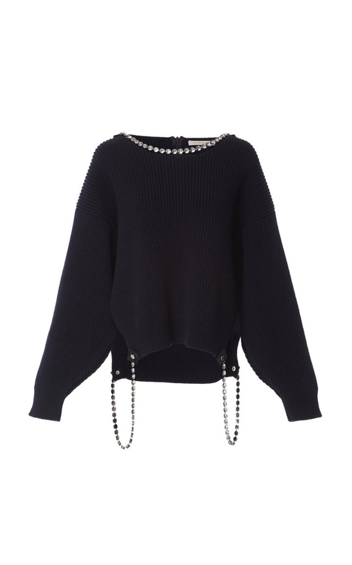 Christopher Kane Wool Cupchain Crewneck Sweater