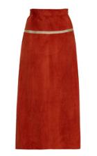 Boontheshop Collection Knit-detailed Suede Midi Skirt