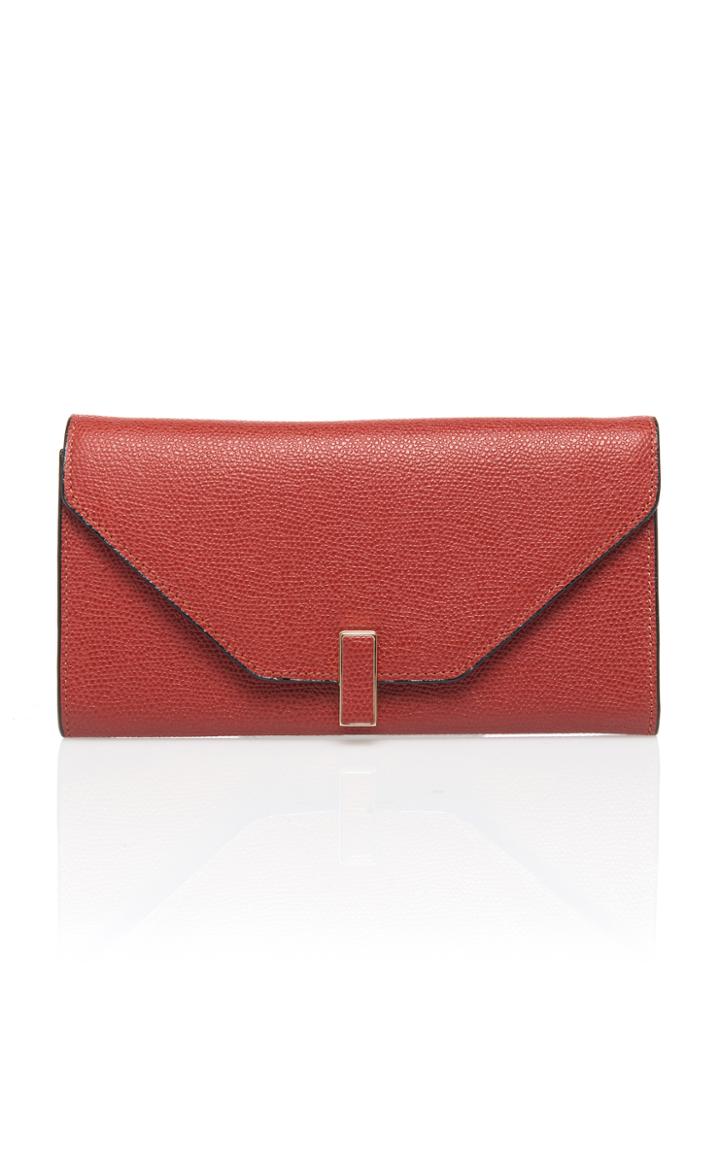 Valextra Iside Continental Wallet With Chain
