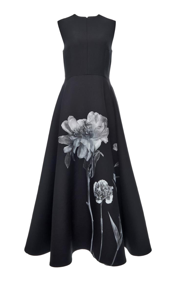 Moda Operandi Valentino Printed Wool-silk Dress