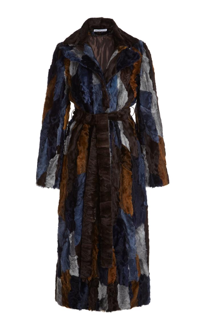 Moda Operandi Rejina Pyo Blair Shearling Patchwork Coat
