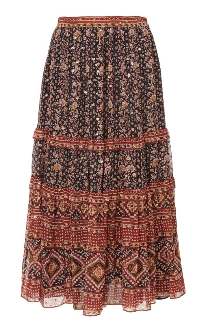 Ulla Johnson Thea Printed Midi Skirt