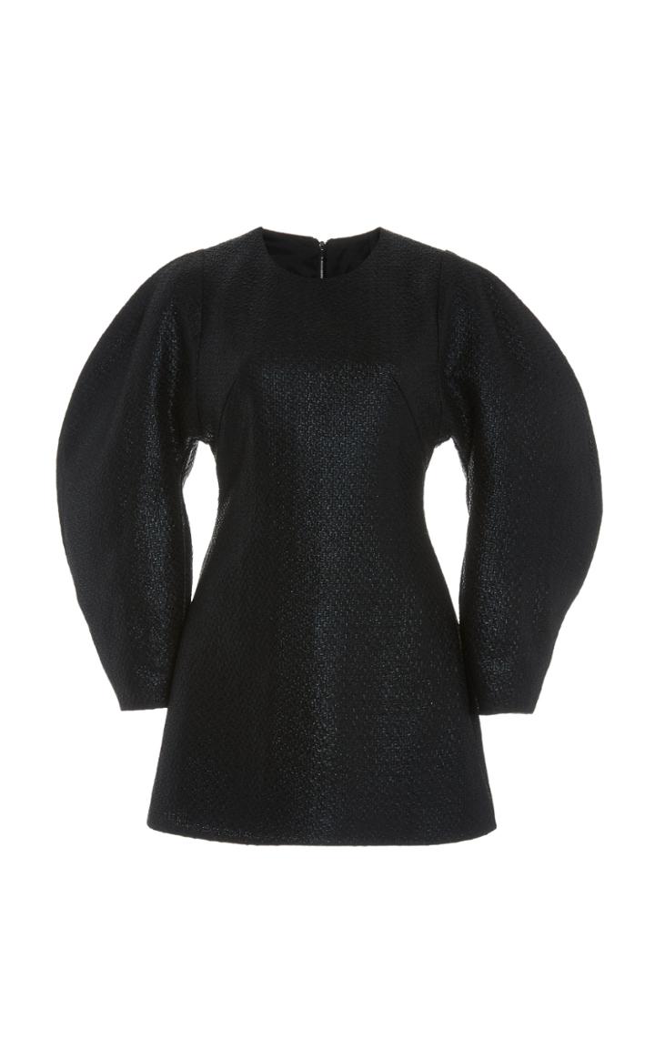 Moda Operandi Kalmanovich Metallic Puff Sleeve Mini Dress