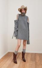 Moda Operandi Alanui Eco Venus Ribbed-knit Turtleneck Mini Sweater Dress