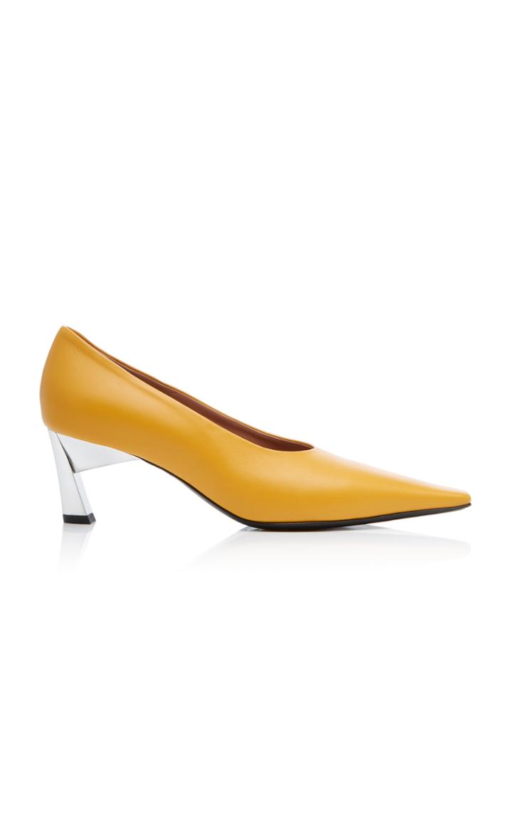 Marni Squared Cap Toe Pump
