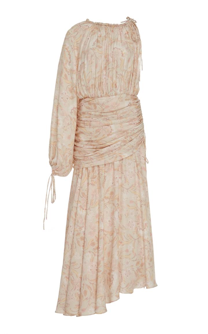 Amur Zizi Ruched Cold-shoulder Dress