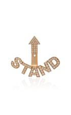 Nadine Ghosn Stand Up 18k Rose Gold Diamond Earring