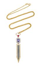 Ele Karela 18k White And Yellow Gold, Enamel Multi-stone Necklace