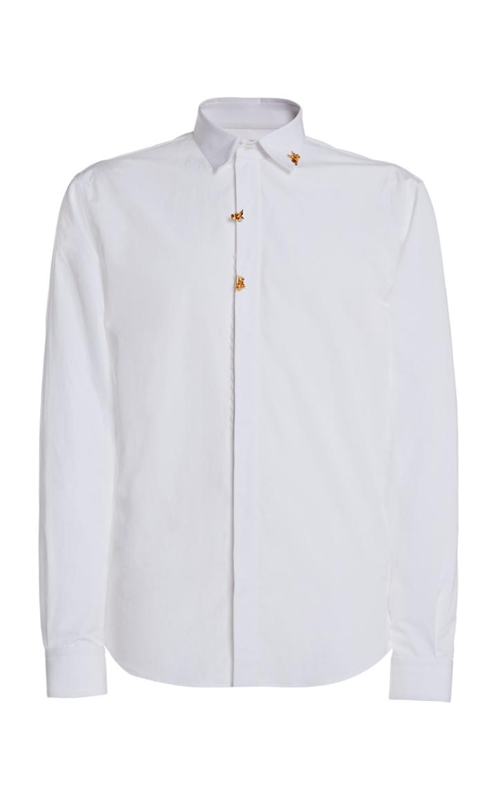 Moda Operandi Rochas Embroidered Button Down Shirt
