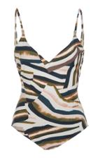 On The Island Asterias Printed V-neck Swimsuit
