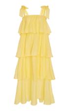 Mds Stripes Tiered Eyelet Dress
