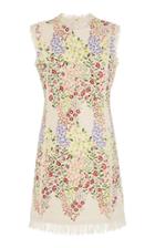 Giambattista Valli Frayed Floral Jacquard Dress