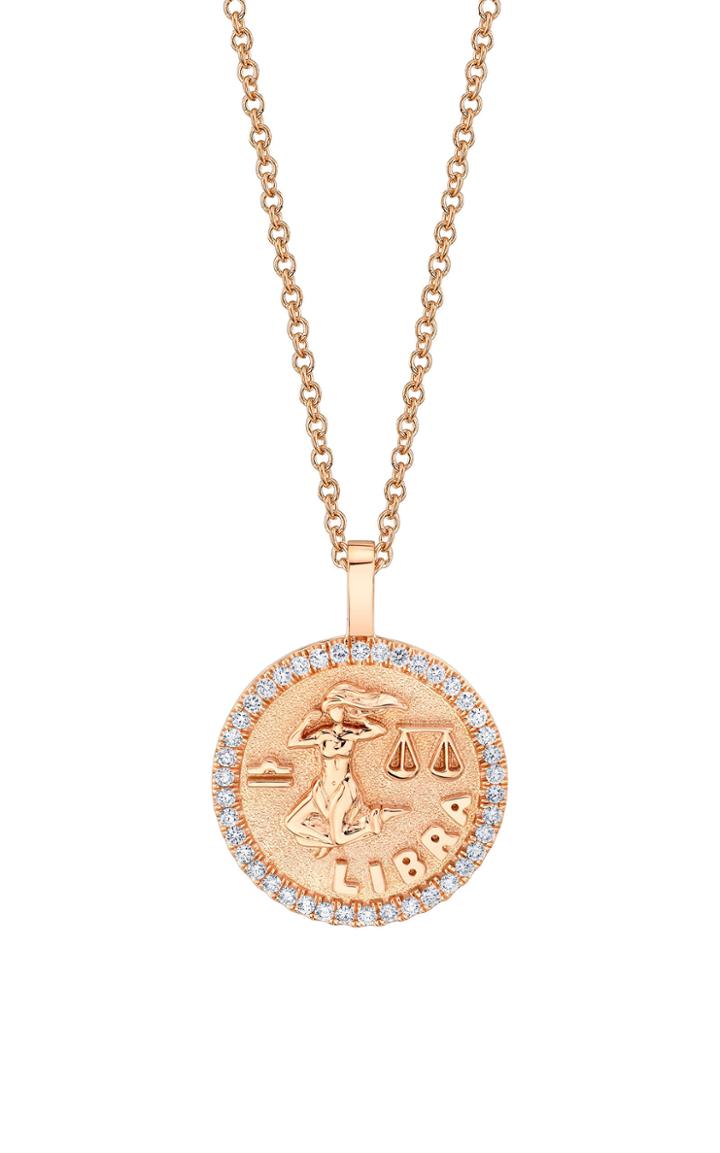 Moda Operandi Anita Ko 18k Rose Gold Libra Zodiac Necklace