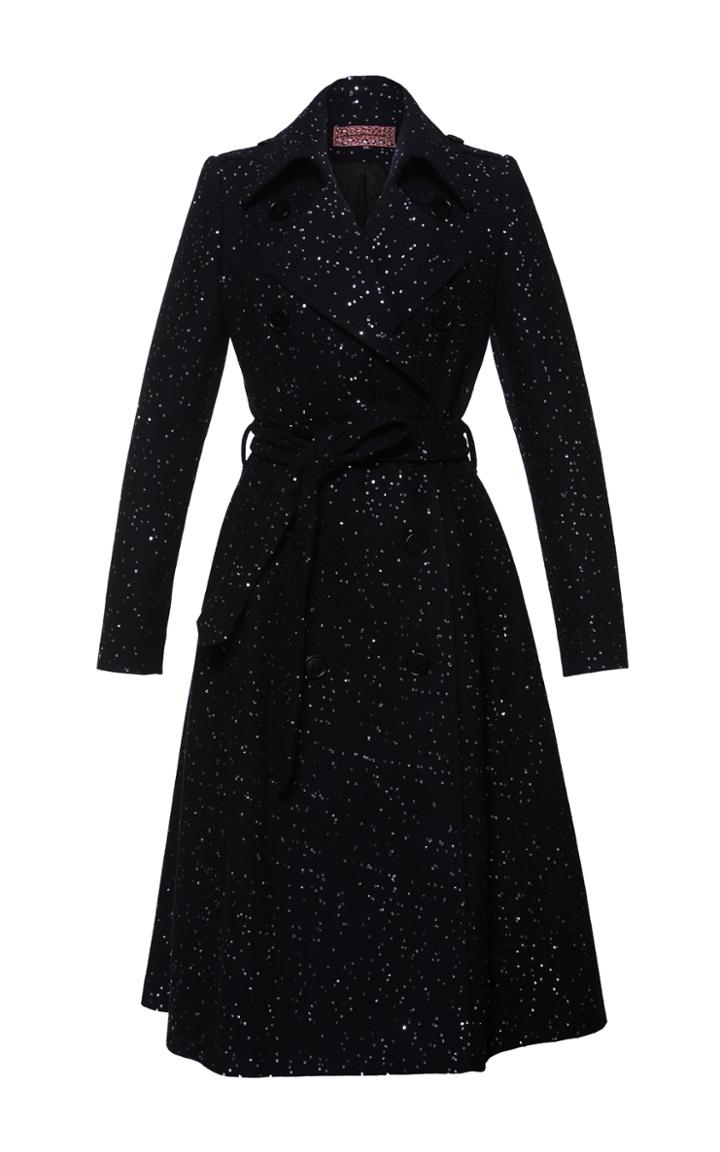 Lena Hoschek Sequin-embellished Boogie Nights Trench Coat