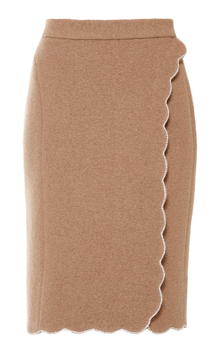 Moda Operandi Anouki High-waisted Crystal-embroidered Pencil Skirt