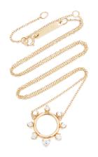 Zoe Chicco 14k Gold Circle Necklace With Graduating Prong Diamonds