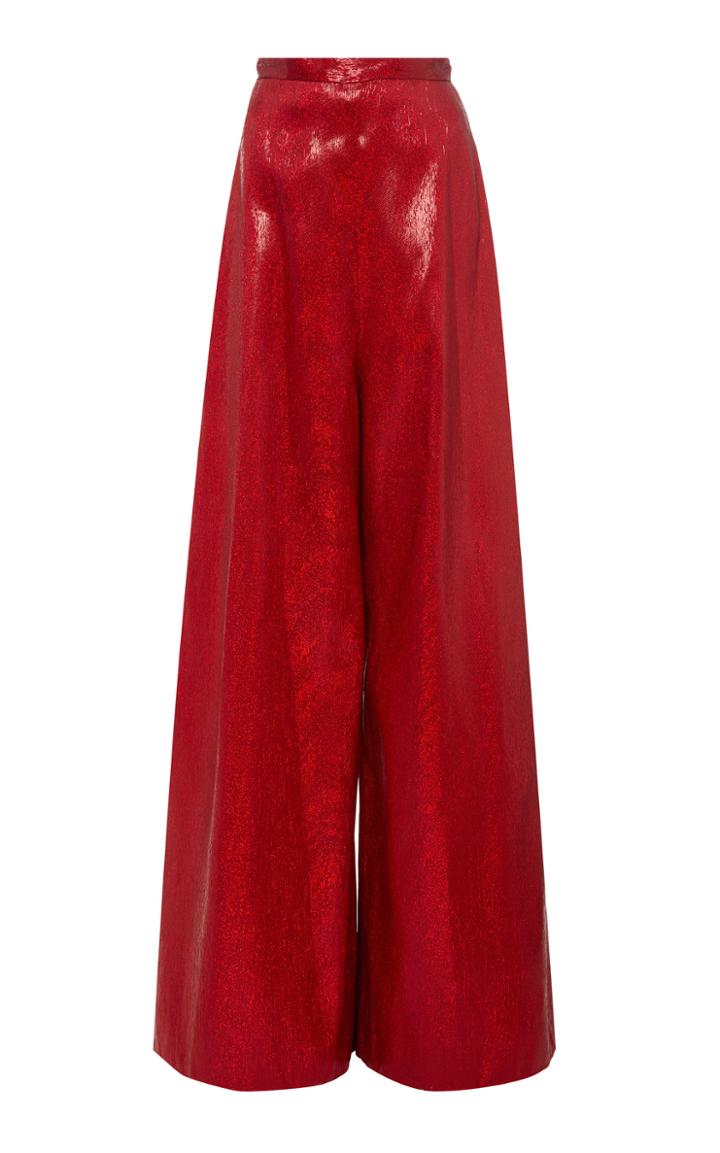 Rodarte High-rise Lam Wide-leg Pants