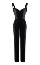 Rasario Black Ruched Strap Jumpsuit