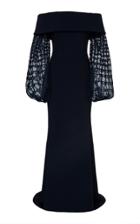 Elizabeth Kennedy Off The Shoulder Balloon Sleeve Gown