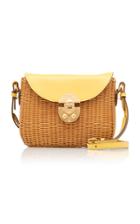 Miu Miu Small Midollino Leather-paneled Rattan Basket Bag