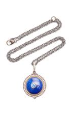 Moda Operandi Arman Sarkisyan Lapis, Sapphire, & Diamond Locket Necklace