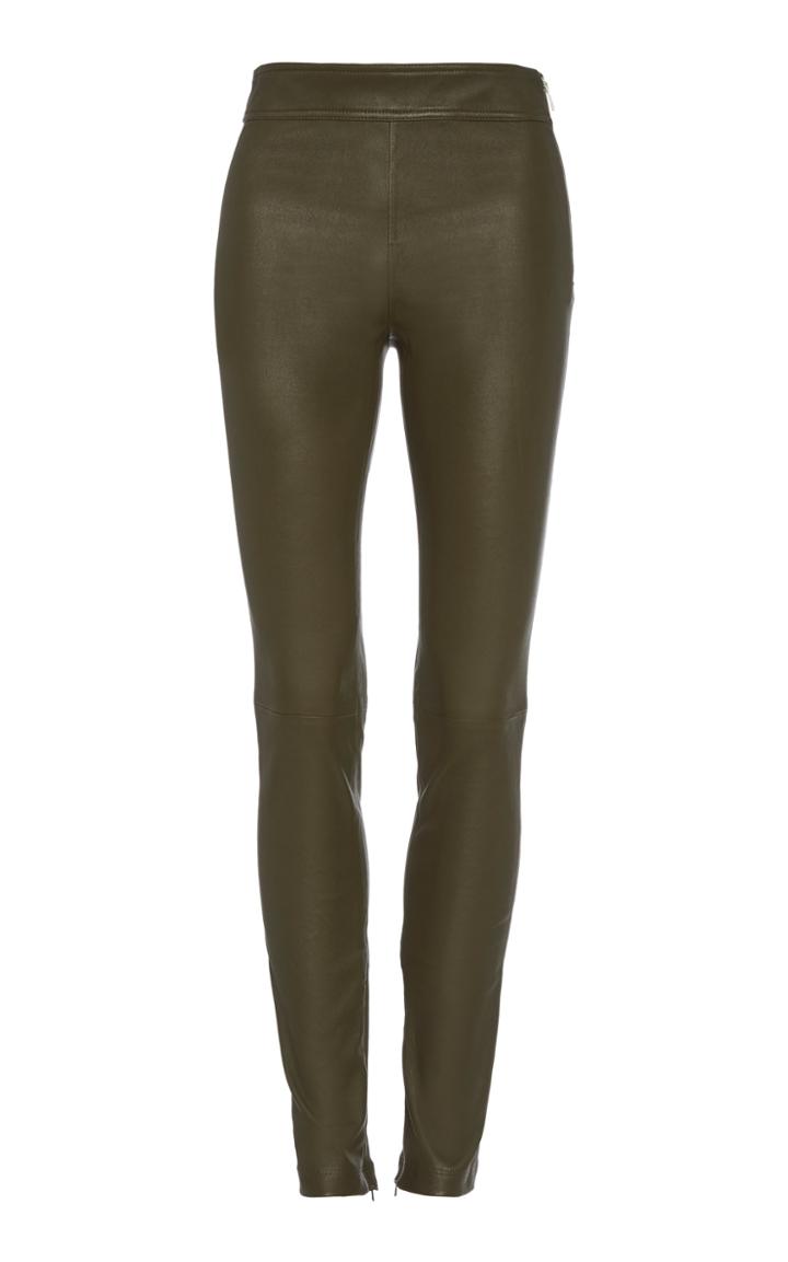 Helmut Lang Zip-detailed Leather Leggings