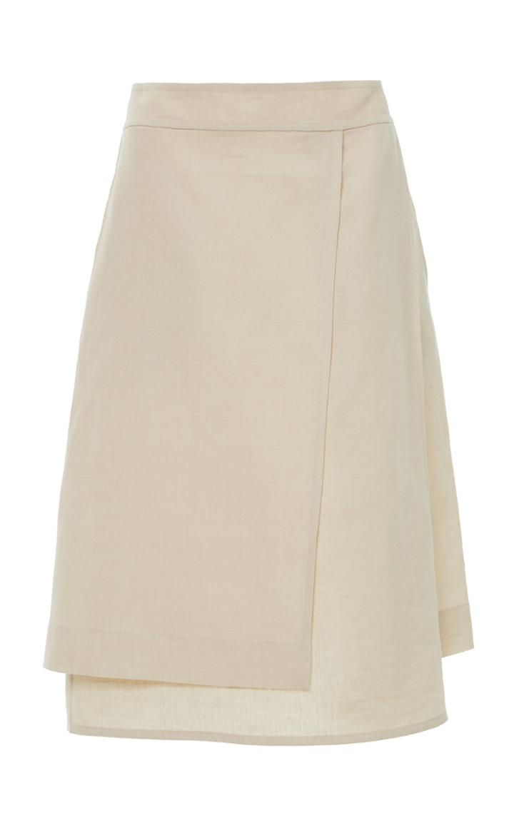 Jil Sander Maeve Layered Linen Skirt