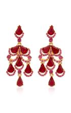 Oscar De La Renta Baroque Gold-tone Crystal Earrings
